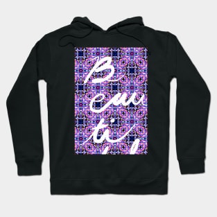 Beautiful Calligraphy with Purple Abstract Background Hoodie